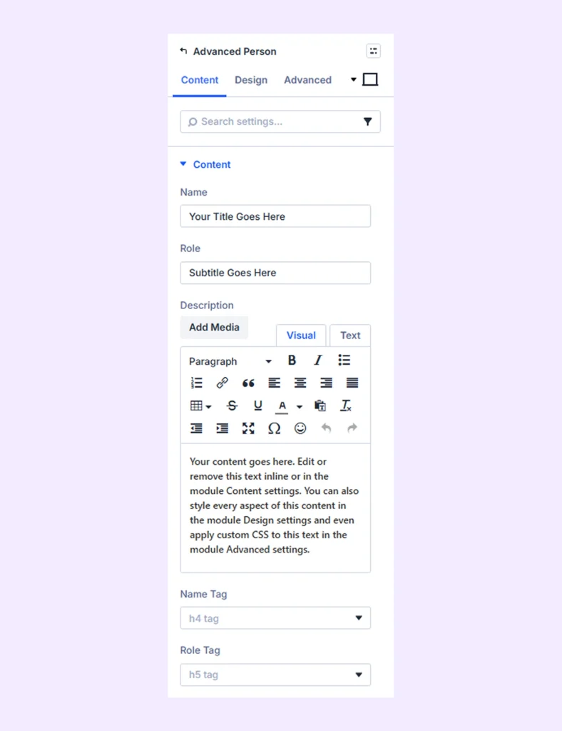Advanced Person Module Overview - DiviFlash Docs