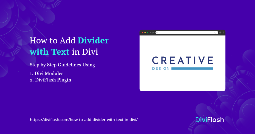 How to Add Divider with Text in Divi? [2 Ways] DiviFlash