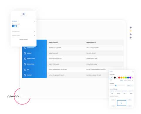 Divi Table Module - DiviFlash