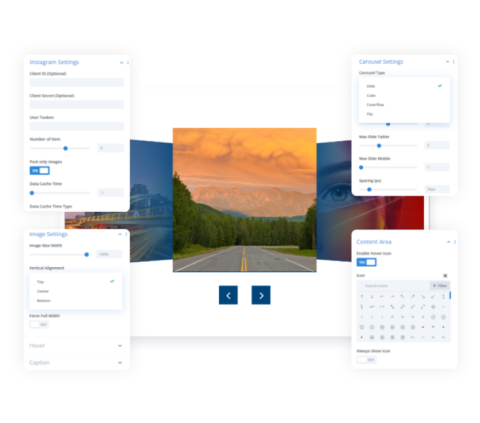 Divi Instagram Feed Carousel Module - DiviFlash