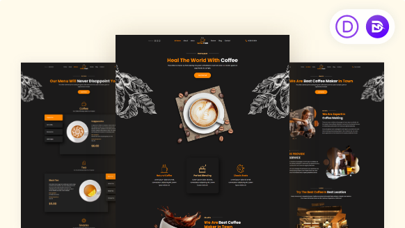 Divi Coffee Shop Layout Packs