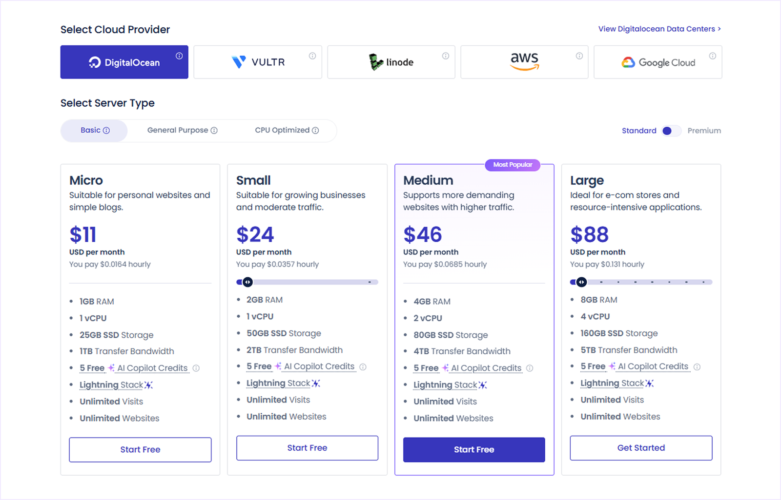 Cloudways Hosting Pricing for Divi Users