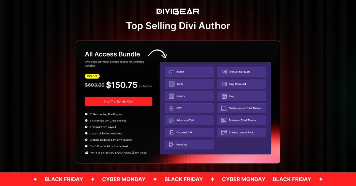 DiviGear Black Friday Deal 2025