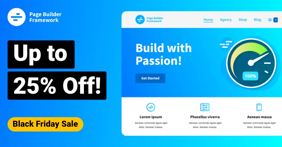 Page Builder Framework Black Friday Deal 2025