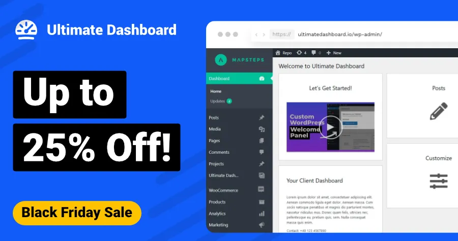 Ultimate Dashboard PRO Black Friday Deal 2025 