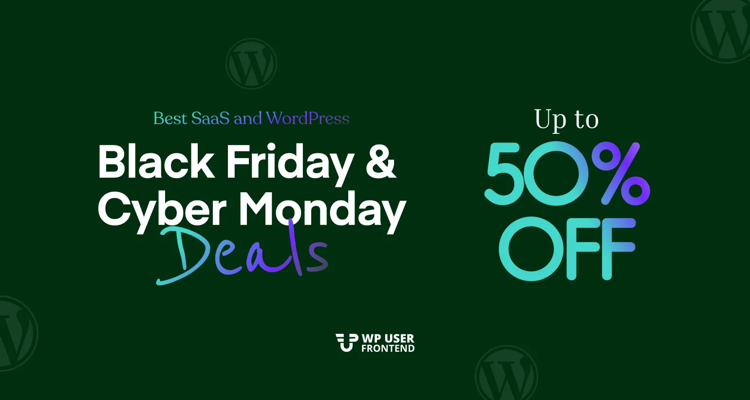 WP User Frontend Pro Black Friday Deal 2025
