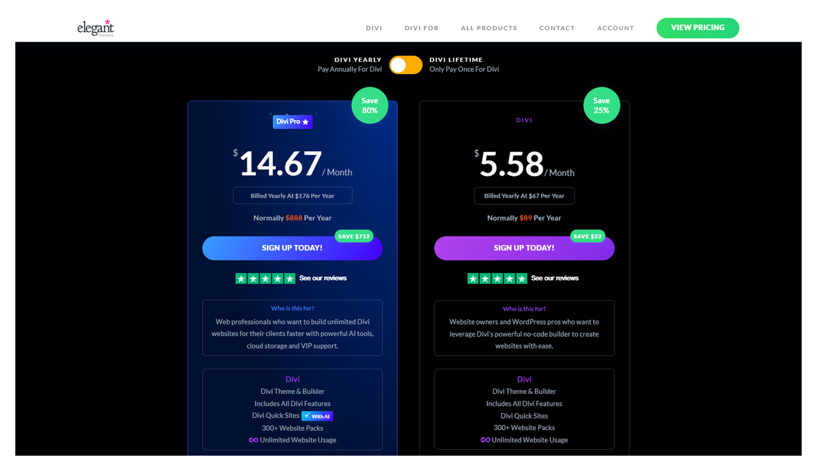 Divi Theme Lifetime Deal Details