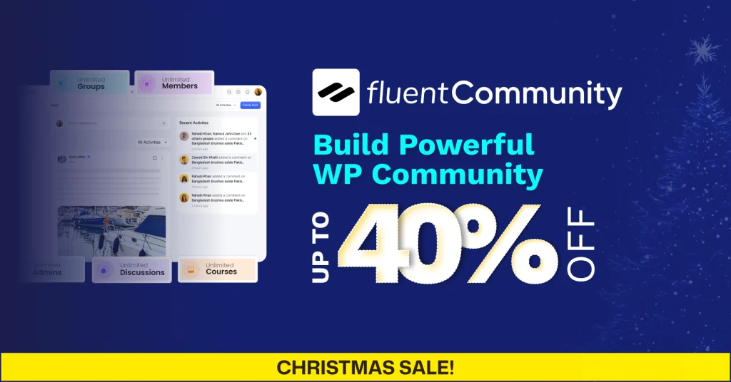 FluentCommunity Holiday Deals Details 2025 - 2026