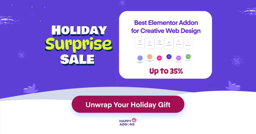 HappyAddons for Elementor Holiday Deals Details 2025 - 2026
