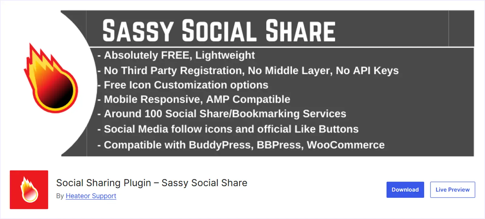Social Sharing Plugin – Sassy Social Share