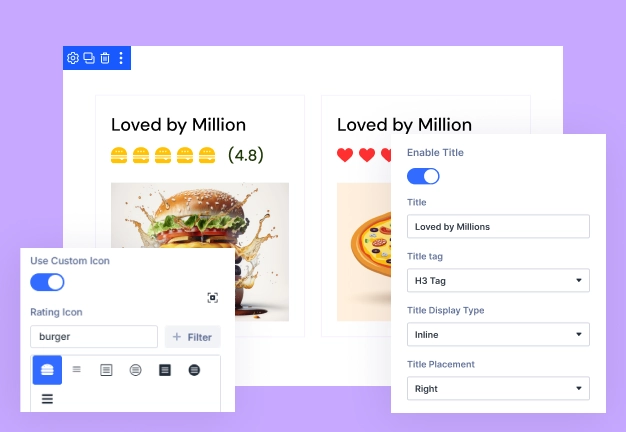 Divi Star Rating Custom Styling Options with Colors, Borders, and Typography