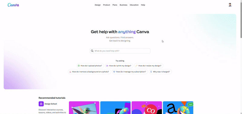 Canva FAQ Page