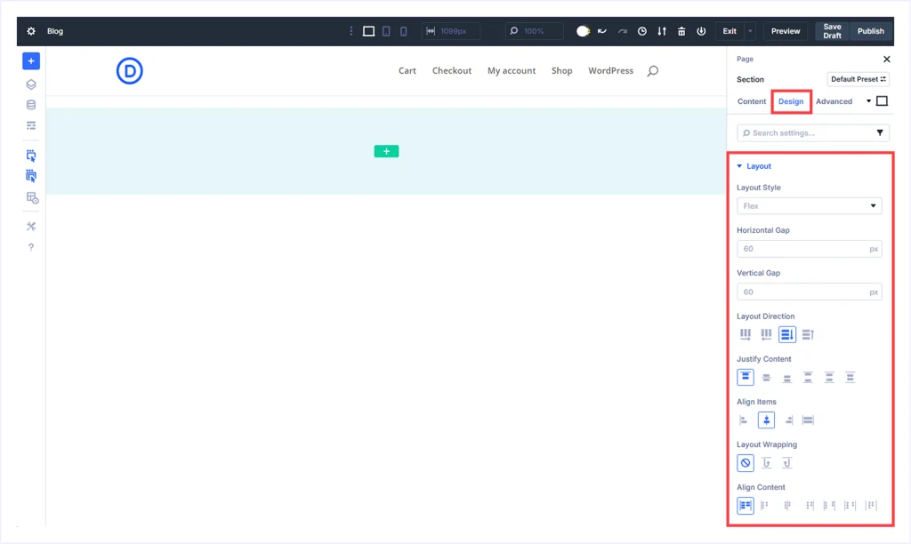 Choose Flex Layout Style