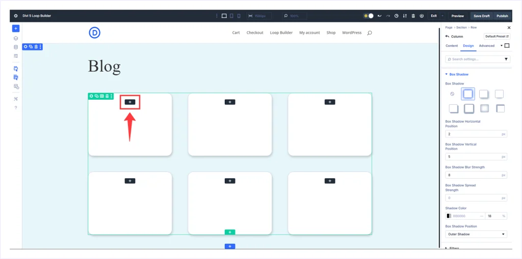Click Plus icon to add a Module