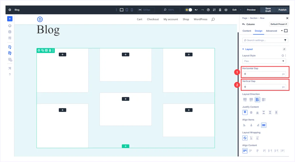 Define the Spacing Between Loop Items