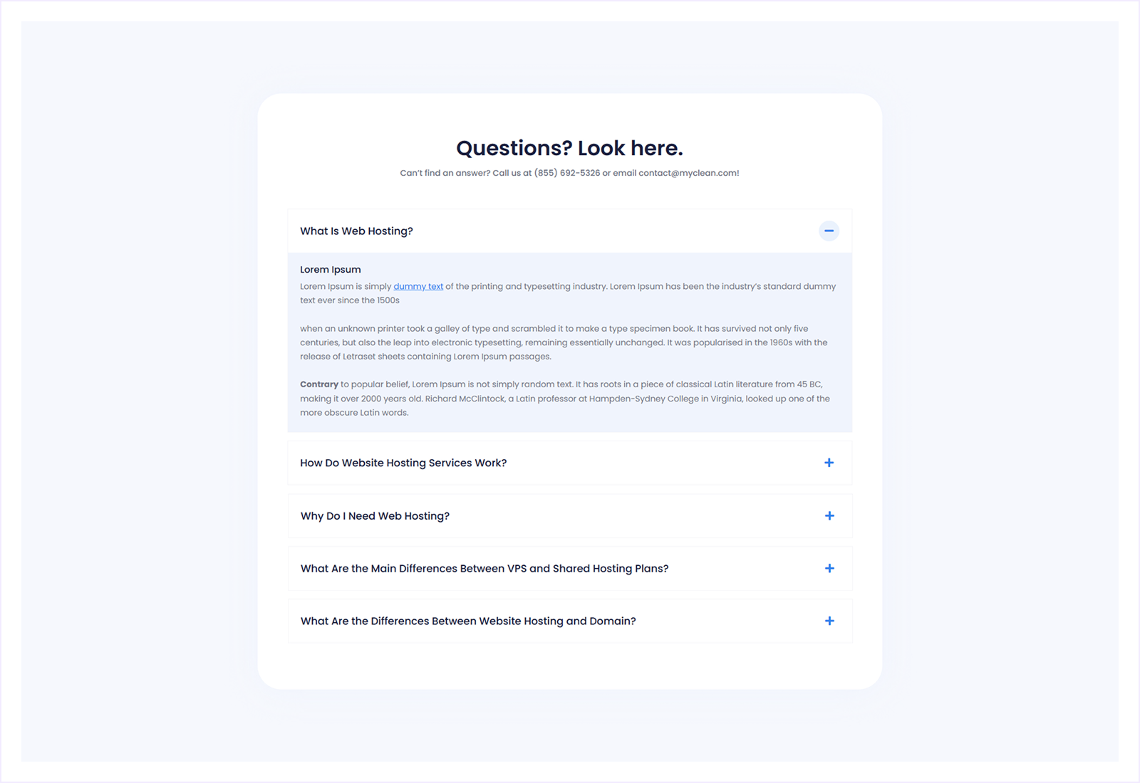 DiviFlash FAQ Template 3