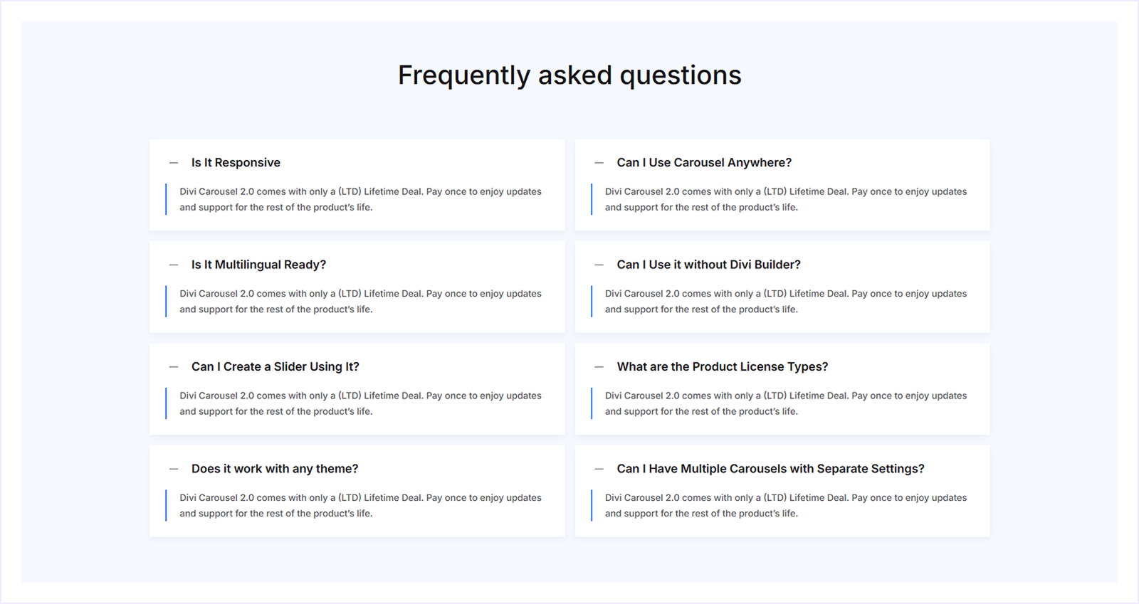 DiviFlash FAQ Template 6