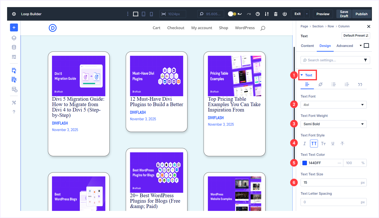 Expand Text Dropdown and apply Changes