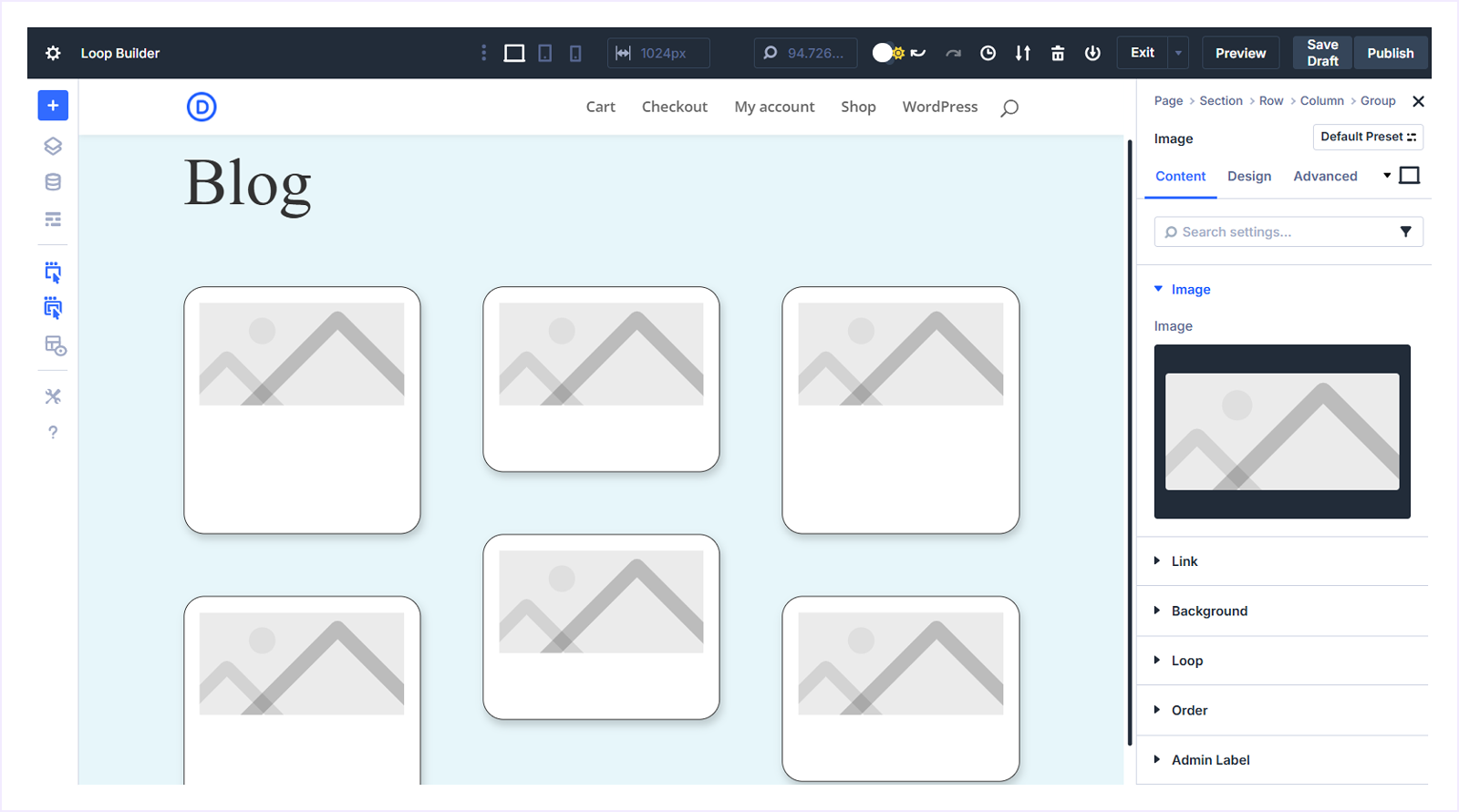 Image Module is added into every Loop items