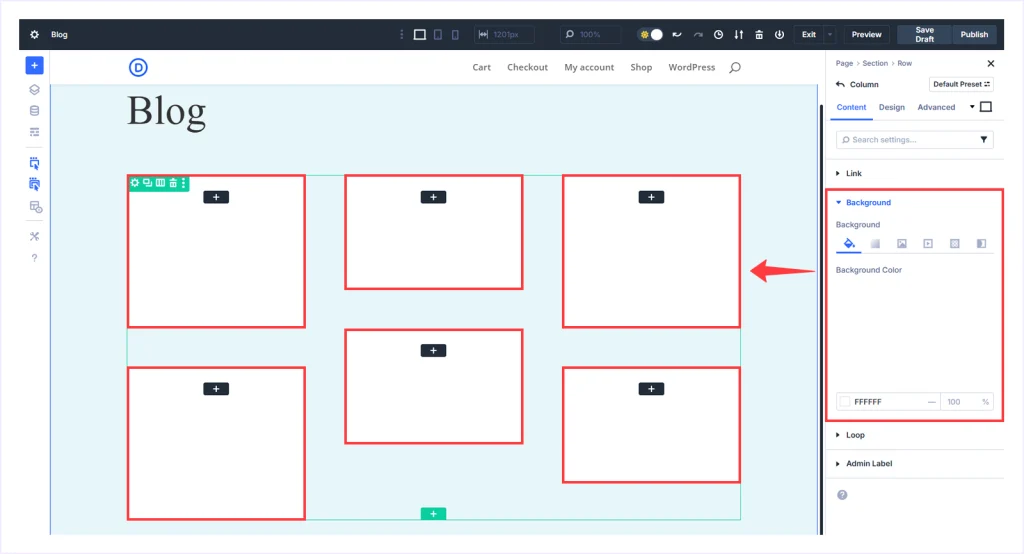 Set Background for Looped items