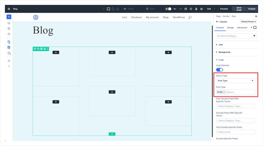Set post type as Query