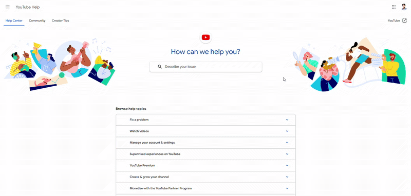 Youtube FAQ Page