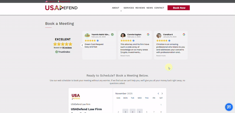 USADEFEND Booking Form