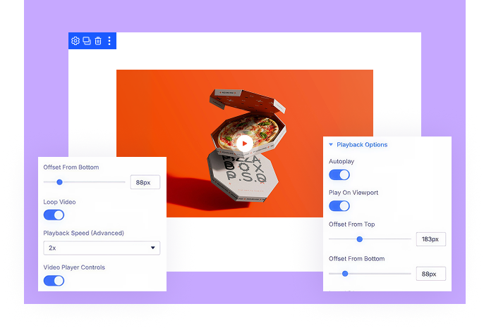 Divi video module autoplay, lazy load, and playback speed controls