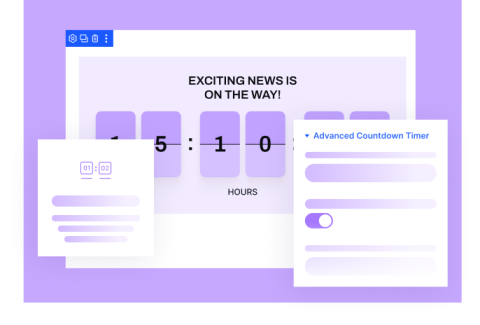 Advanced Divi Countdown Timer Module - DiviFlash