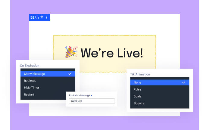 Divi Countdown Timer Module expired state settings