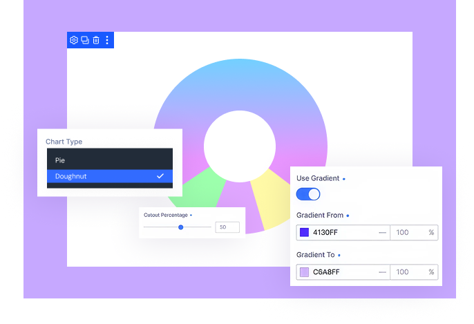 Divi Pie Chart Module slice styling settings