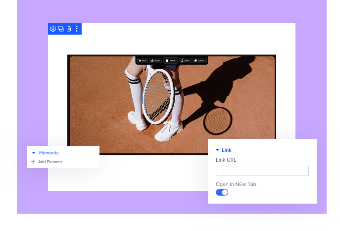 Divi Animated Navigation Item Content and Active State