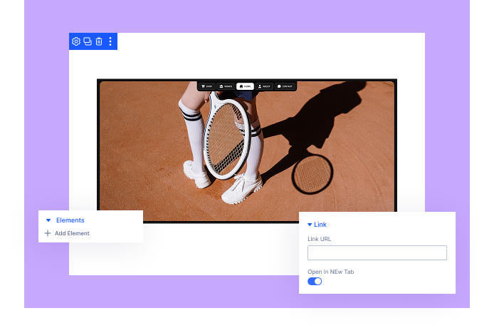 Divi Animated Navigation Item Content and Active State