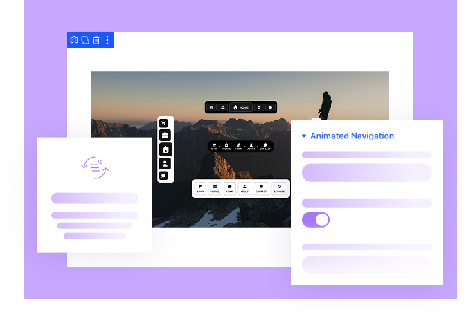 Divi Animated Navigation Module by DiviFlash