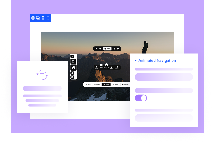 Divi Animated Navigation Module by DiviFlash