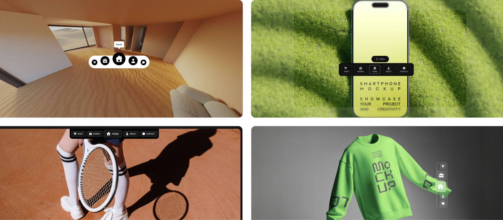 Divi Animated Navigation Premade Layouts by DiviFlash