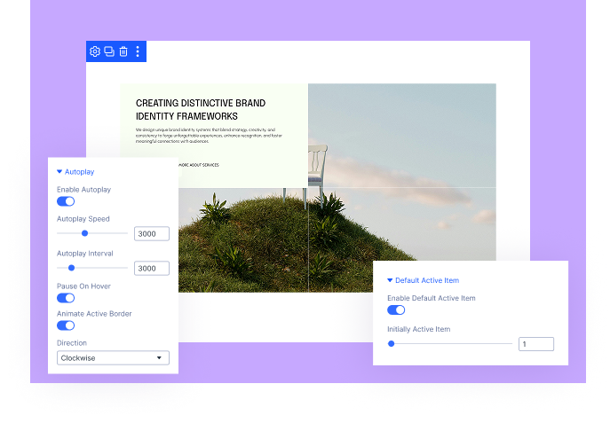 Divi Background Switcher Hover and Autoplay Switching
