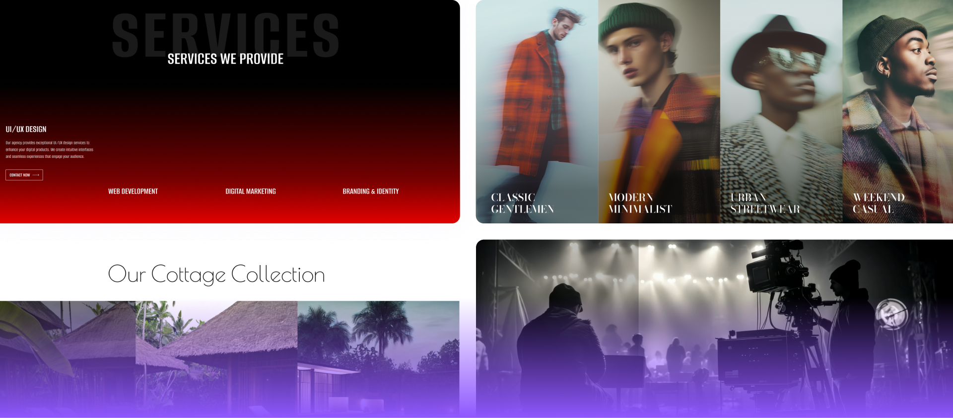 Divi Background Switcher Premade Layouts by DiviFlash