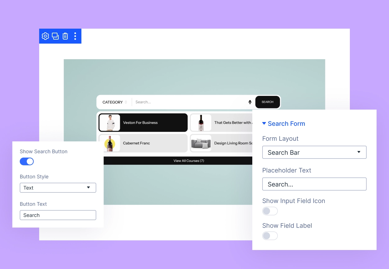 Advanced Divi Search Module Search Form Layout and Field Settings