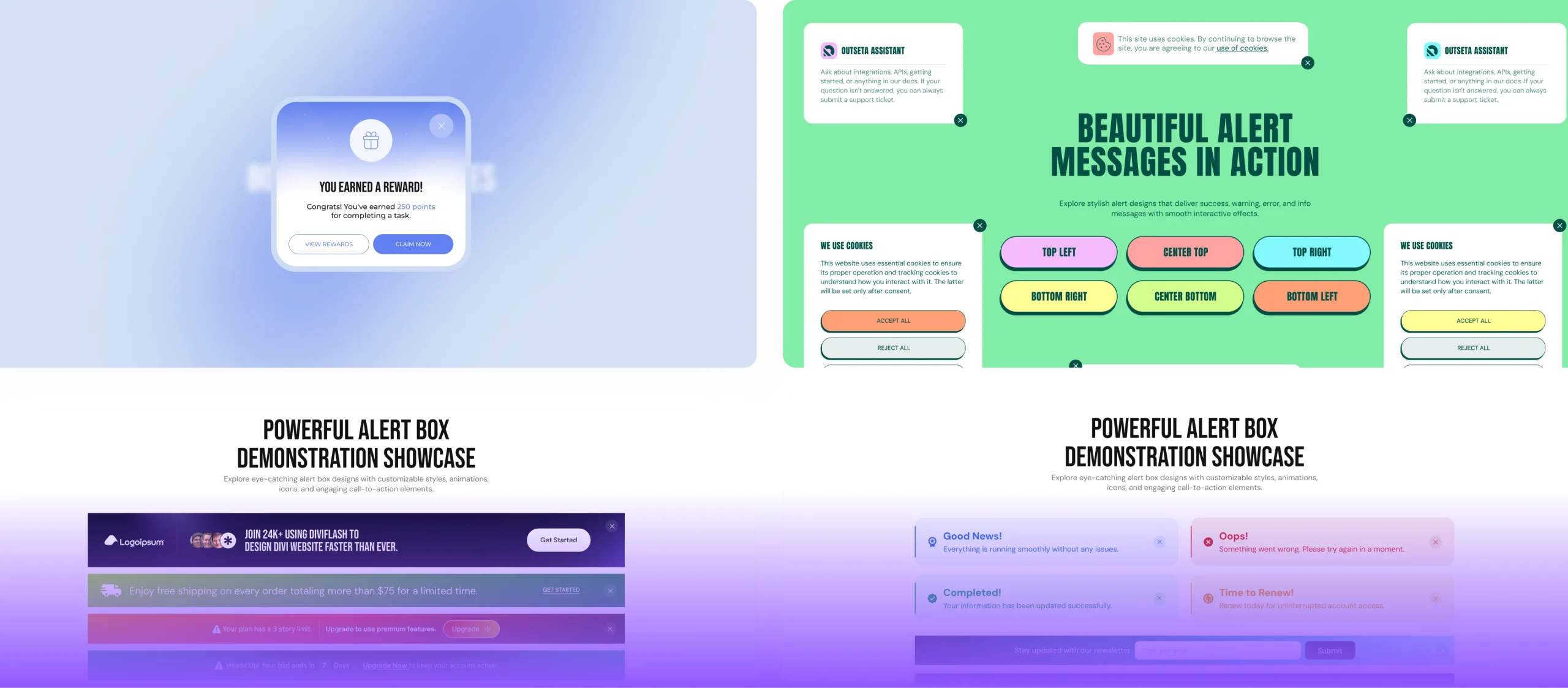 Divi Alert Layouts by DiviFlash
