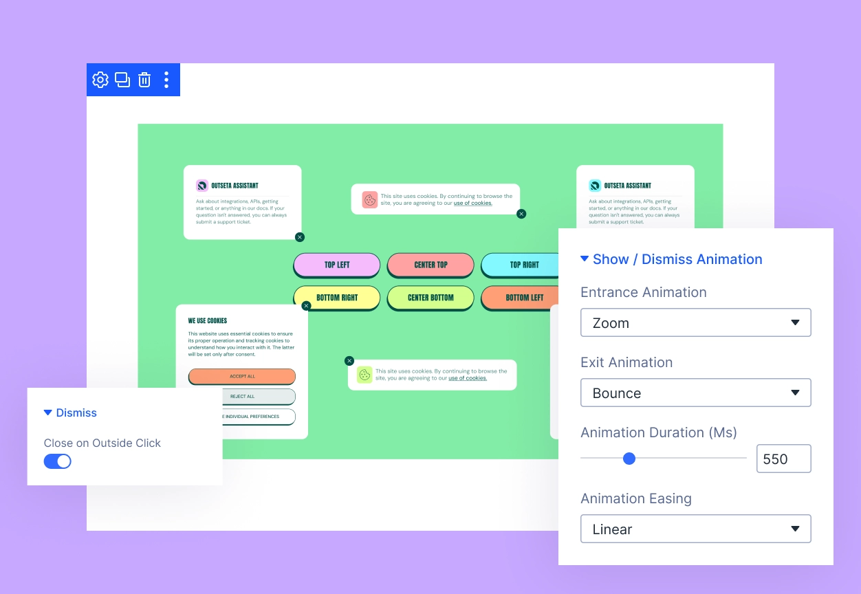 Divi Alert Module Animation Settings