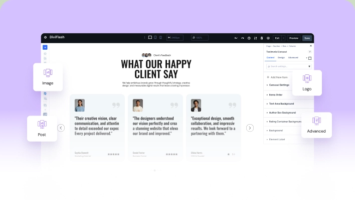 Divi Carousel and Slider Modules by DiviFlash
