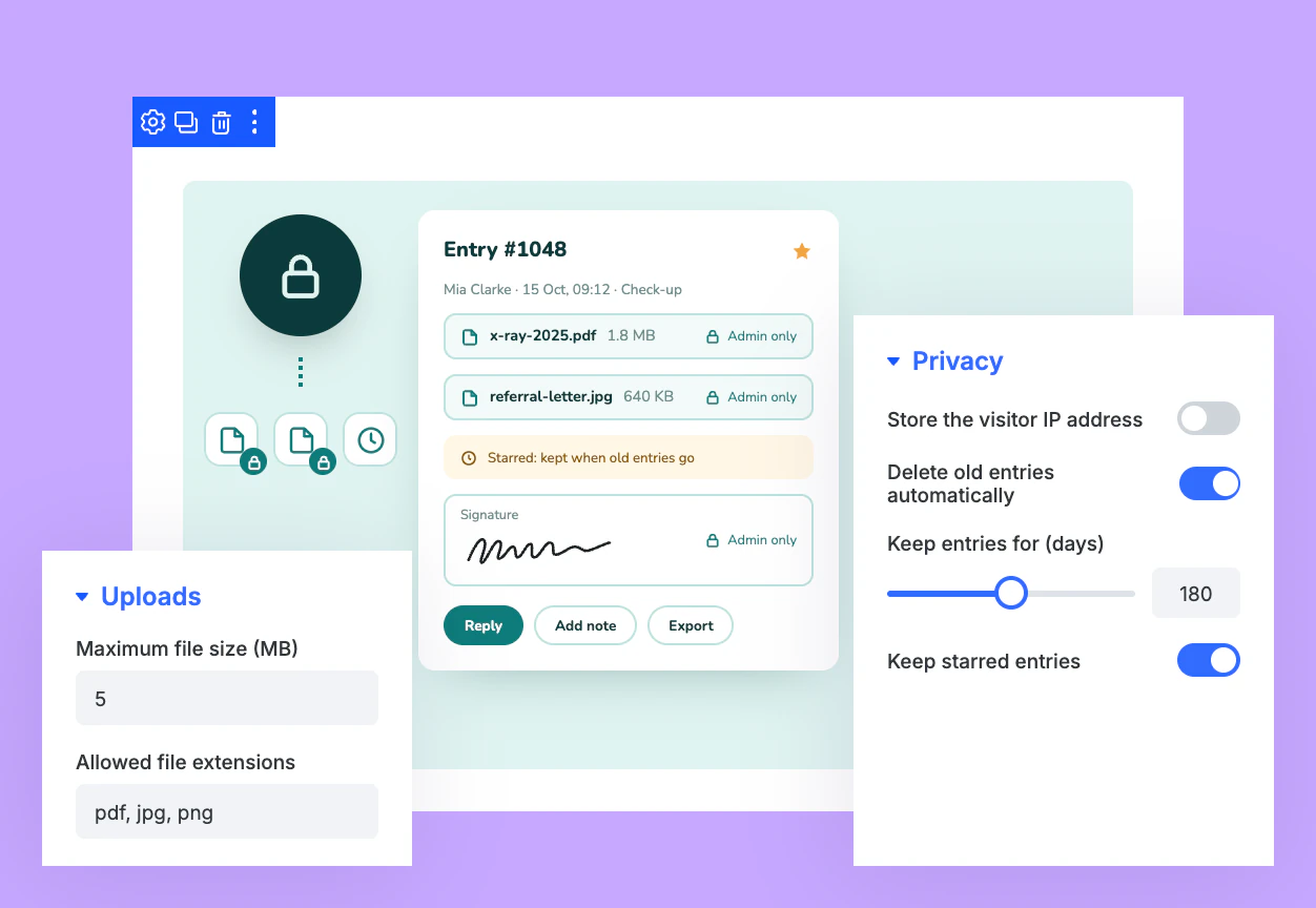 divi-contact-form-private-uploads Divi Contact Form Private File Uploads and Entry Retention Settings