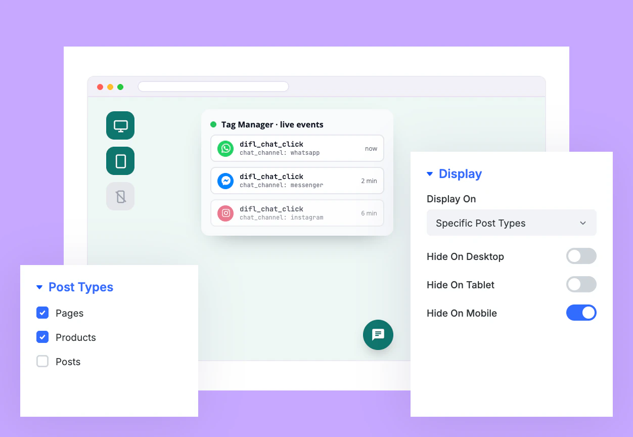 divi-social-chat-display-rules Divi Social Chat Display Rules and Google Analytics Click Tracking